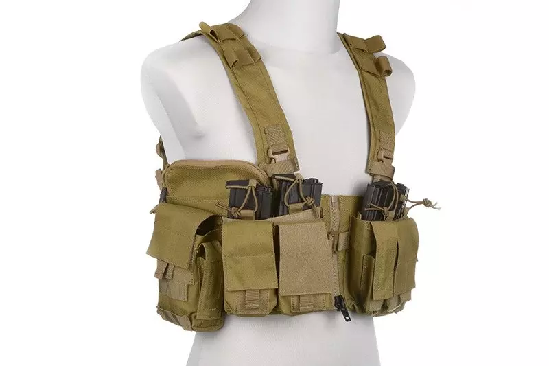 Split Front Chest Rig Gen V Tactical Vest - Khaki