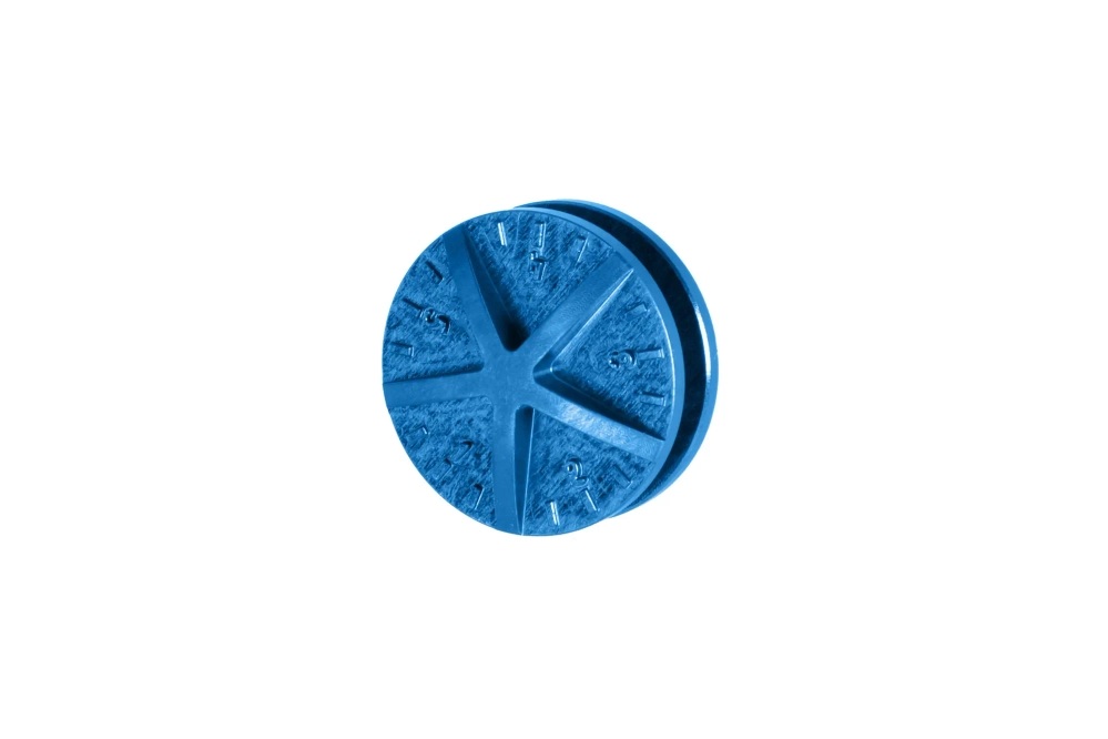 Aluminium CNC Hop Up knop voor STORM PC1 replica's Blauw