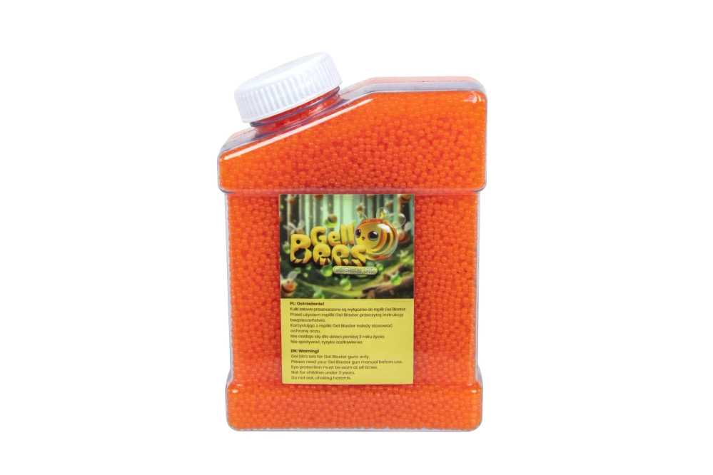 Kulki gelblaster GelBees pomarańczowe - butelka duża