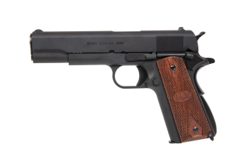 Pistole GBB CyberGun Auto Ordnance M1911A1 - matné černé dřevo
