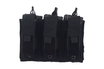 Open Top 3+3 Pouch - Black