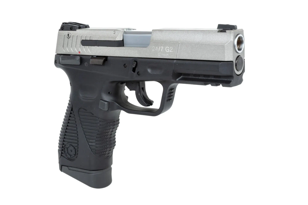 Pistola de CO2 airsoft Cybergun 24/7 G2 Negro y plata