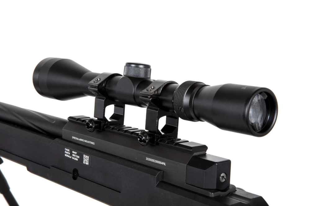 Réplique de sniper SA-S13 EDGE™ avec lunette et bipied - noir