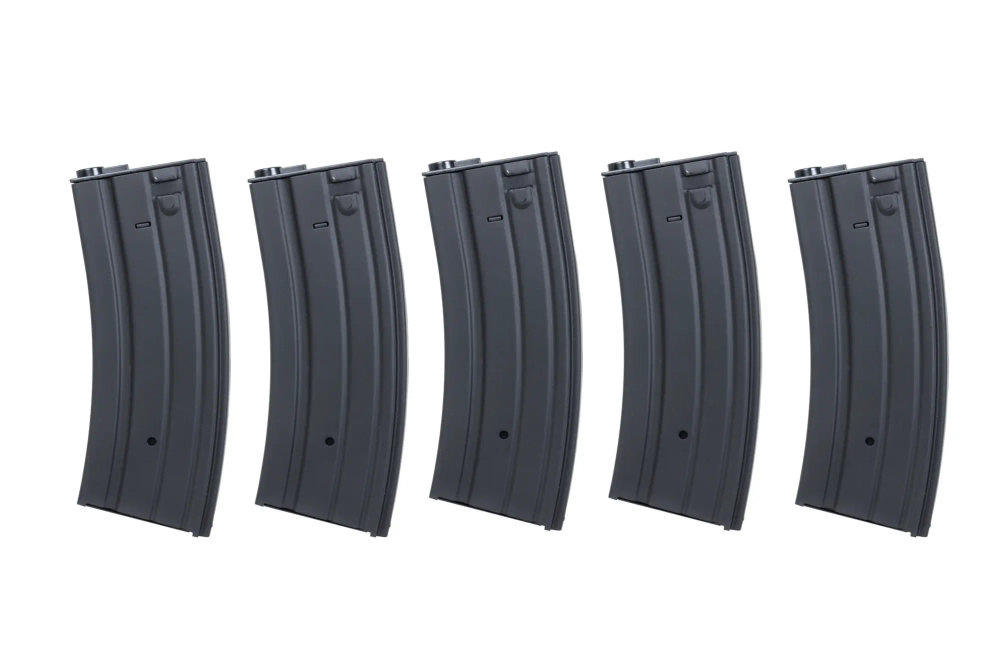 Juego de 5 cargadores metálicos de 30 bolas Specna Arms Negro