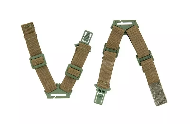 Jeu de boucles de masque pour casque- vert olive