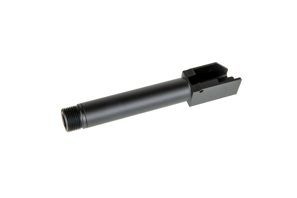 Canon externe 2 Voies Fixes" Non-Recoiling pour répliques Umarex Glock 19X - Noir "