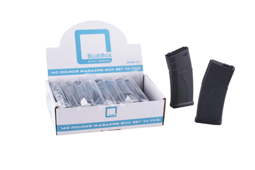 Set de 10 cargadores Mid-Cap 140 bolas para réplicas M4/M16 - Negro