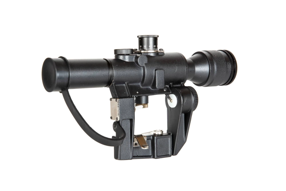 Airsoftová zbraň pSO-1 4×24 zaměřovací dalekohled s osvětlením a montážem SVD