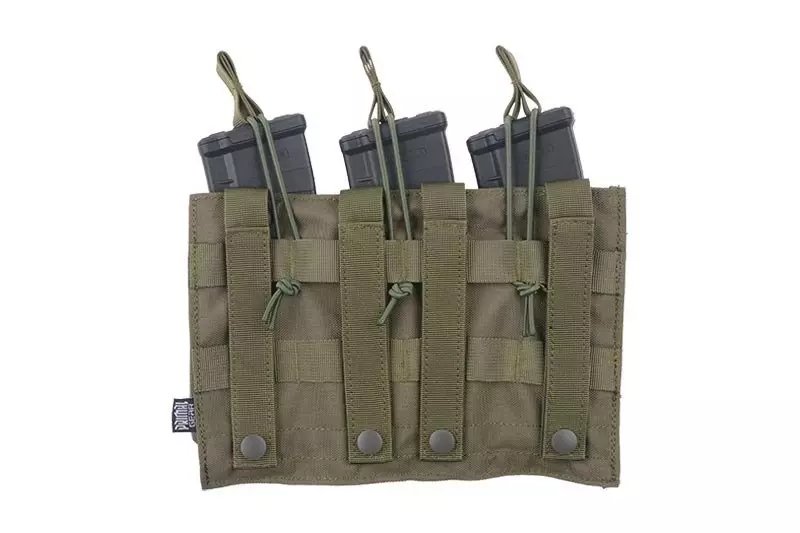 Triple OPEN Pouch for AK Magazines - Olive Drab