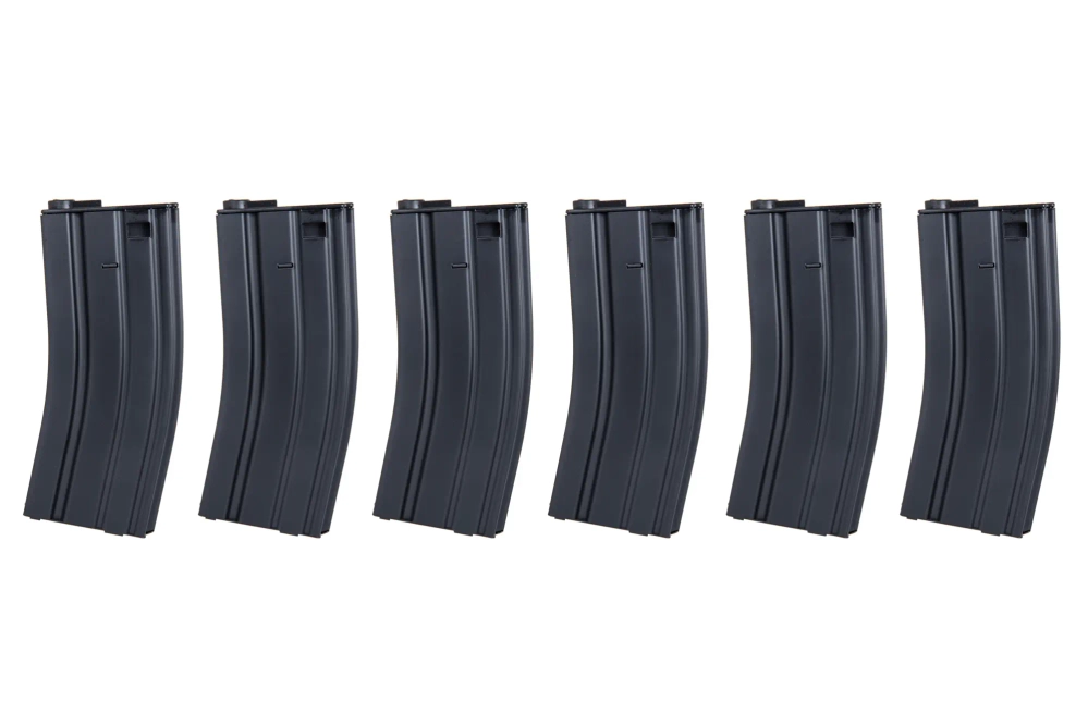 Sada 6 zásobníků SRC Low-Cap pro airsoftové zbraně M4 na 70 nábojů černá