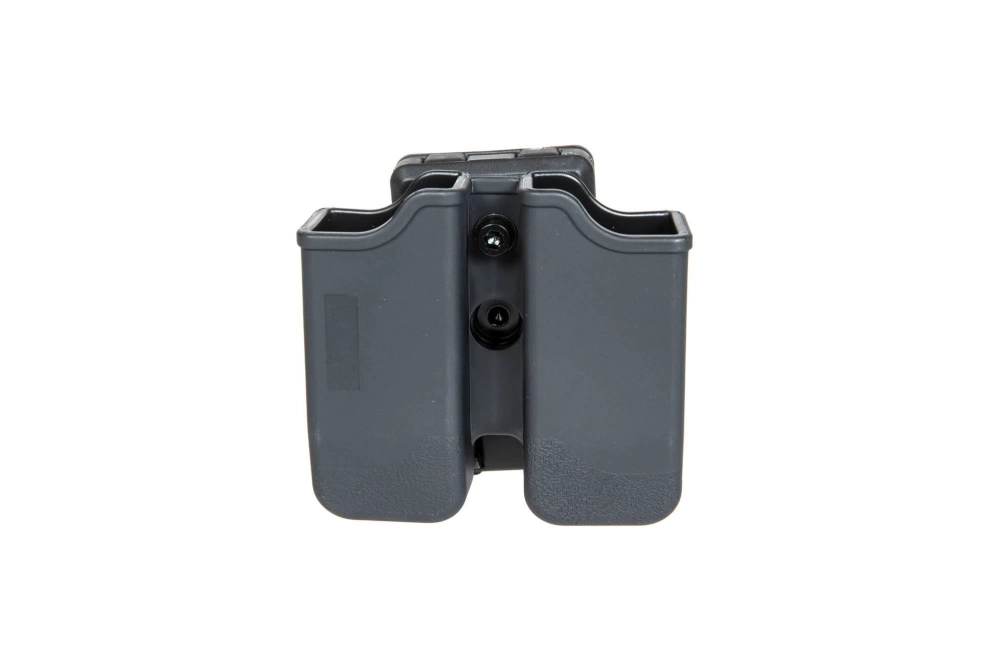 Podwójna polimerowa ładownica pistoletowa (molle) - Czarna