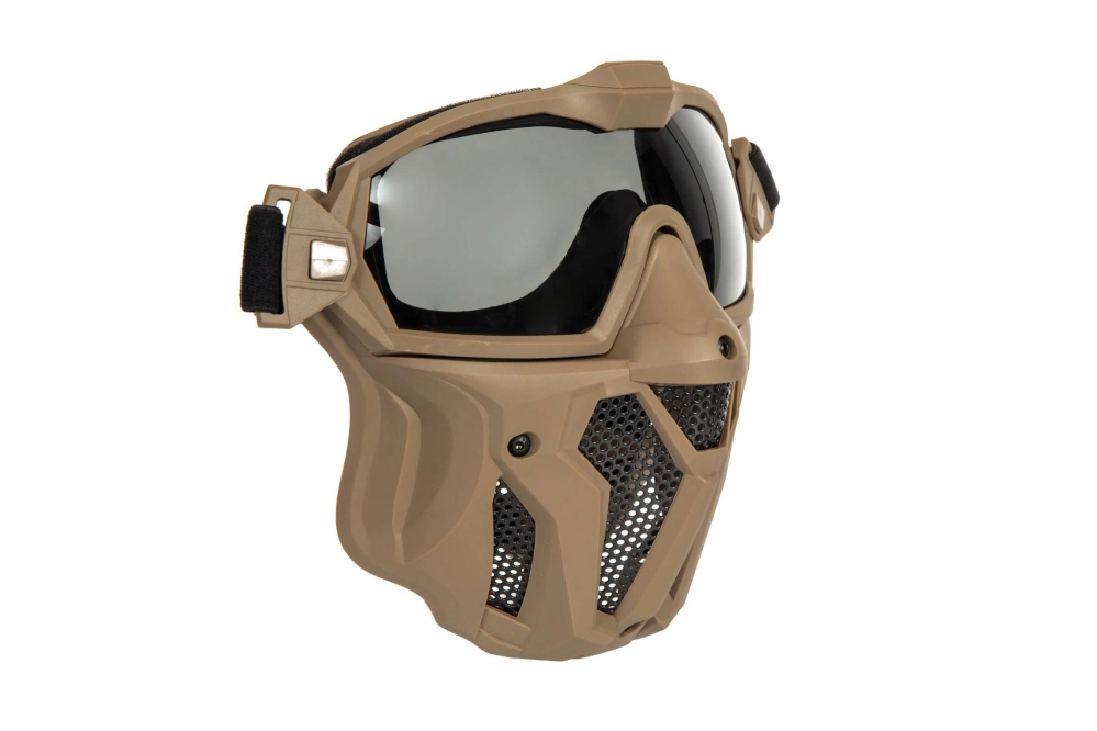 Mask with Goggles and Fan - Tan