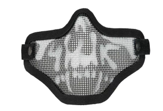 Masque de traqueur avec tête de mort - Noir