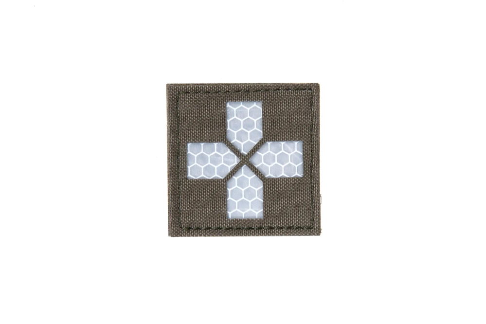 Naszywka MED Cross Odblaskowa - Ranger Green