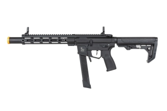 airsoft Specna Arms SA-FX02 Ametralladora FLEX™ HAL ETU Negra con dispositivo de descarga naranja