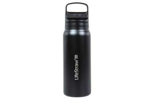 LifeStraw Go 2.0 700ml Black stainless steel water bottle with filter