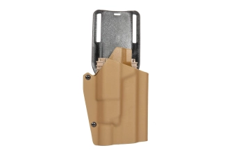 Kydexowa kabura do pistoletu Glock z latarką X300 - Dark Earth