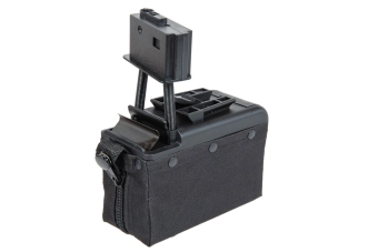 A&amp;K electric box magazine for 2000 BBs for M249 replicas Black