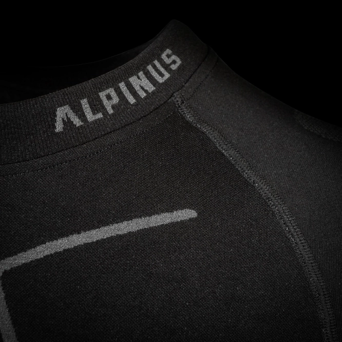 Sudadera términaca Alpinus Tactical Base Layer Negro Gris Hombre