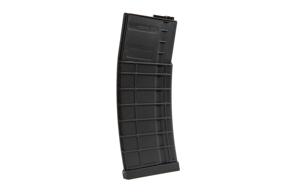 Largo cargador hi-cap 450 balines para réplicas M4/M16 - negro