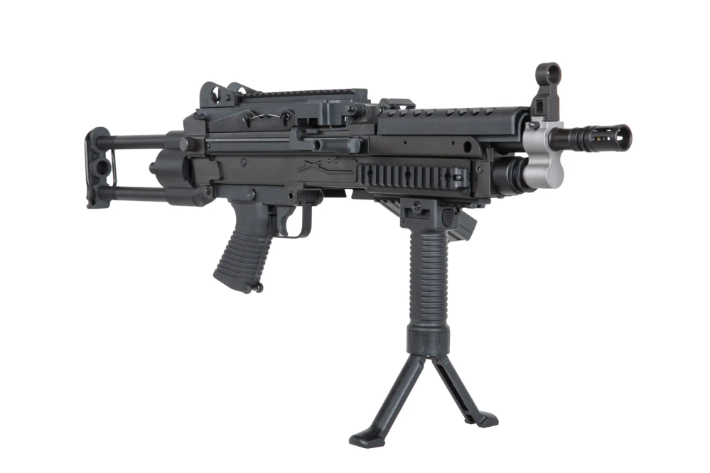 Fusil mitrailleur ASG A&K M249 Para Noir
