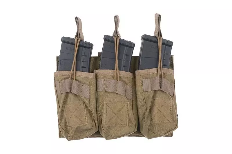 Bolsa triple OPEN para cargadores AK - bronceado
