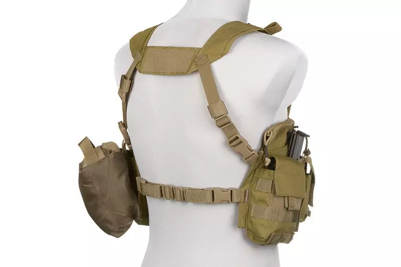 Split Front Chest Rig Gen V Tactical Vest - Khaki