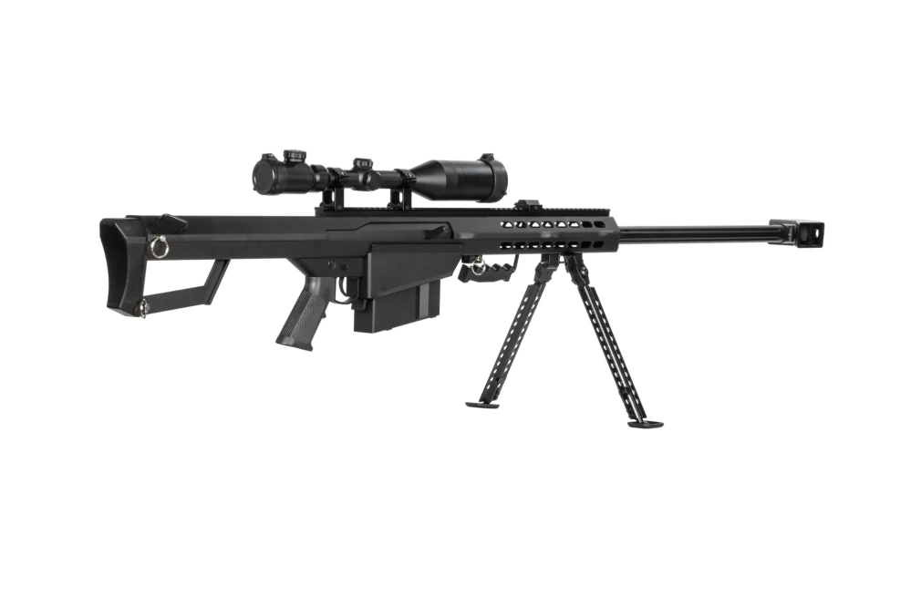 Replika karabinu wyborowego Barrett® M107 z dwójnogiem i lunetą