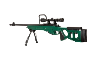 SV-98 CORE™ sniper rifle replica with bipod, scope and sound suppressor - russian green
