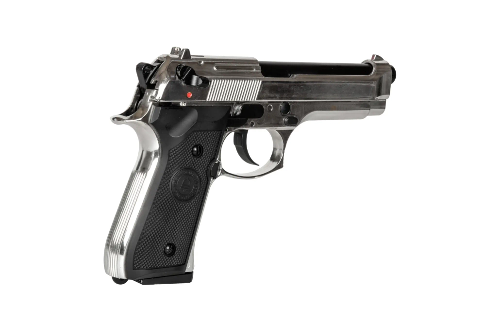 Replica of the Double Bell M92 Silver pistol