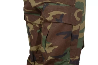 Combat Uniform Pants with knee pads - woodland