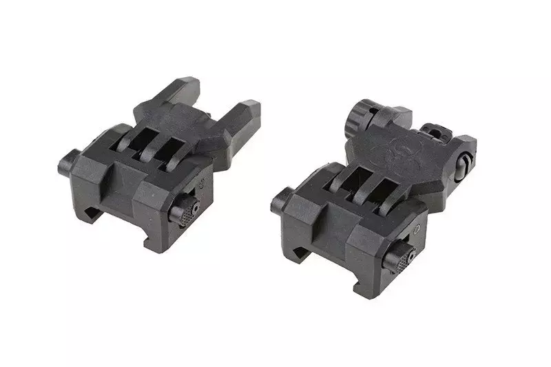 Biohazard Set of Flip-Up Iron Sights – Black