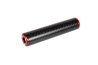 Silencieux carbone 30x150mm - Rouge