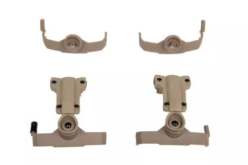 Adaptateur de casque Comtac pour rails de type MTEK (type AMP) - Terre foncée