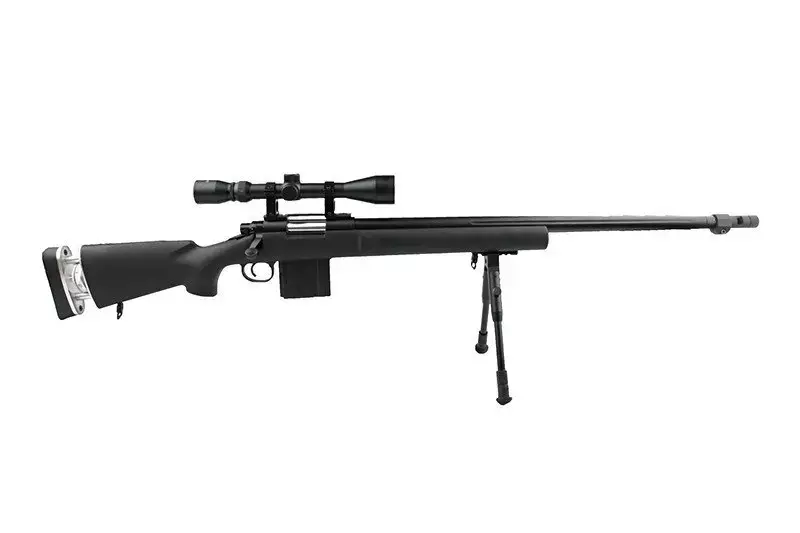 Fusil de airsoft rifle de francotirador MB4405D con visor y bípode