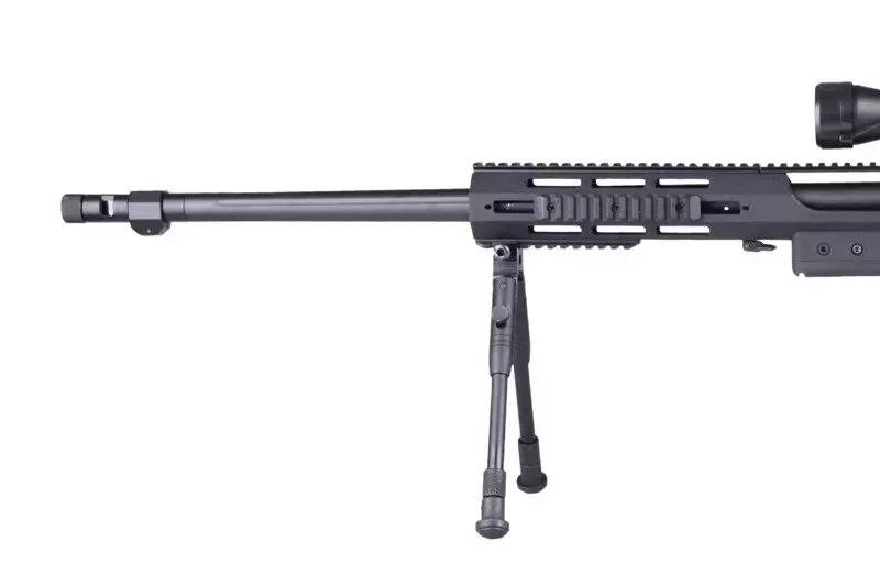 Francotirador de airsoft MB4412D - con mira y bípode - negro