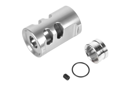 TTI Airsoft tipo A compensador para AAP01 14 mm CCW réplicas de plata