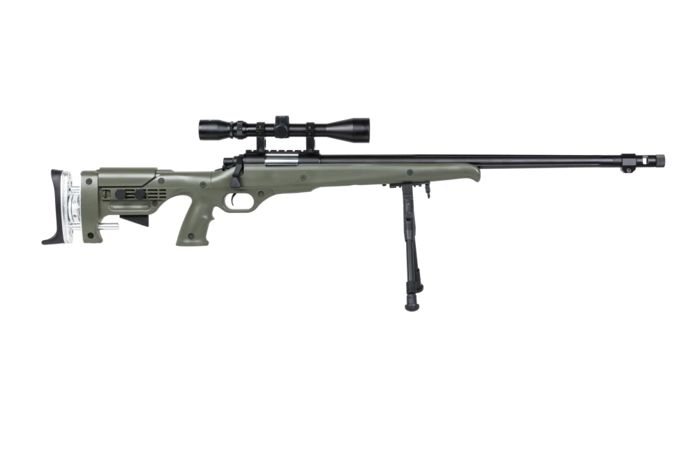 airsoft WELL MB12DG Rifle de francotirador Oliva