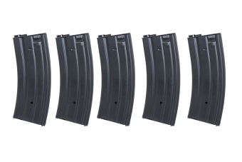 Lot de 5 chargeurs métalliques mid-cap 120 billes Specna Arms Black