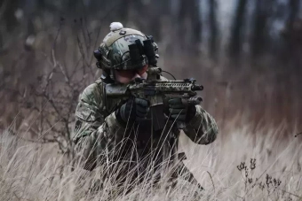 Airsoftová zbraň zaměřovača kolimátor owego Compact III (montáž high + low) - tan
