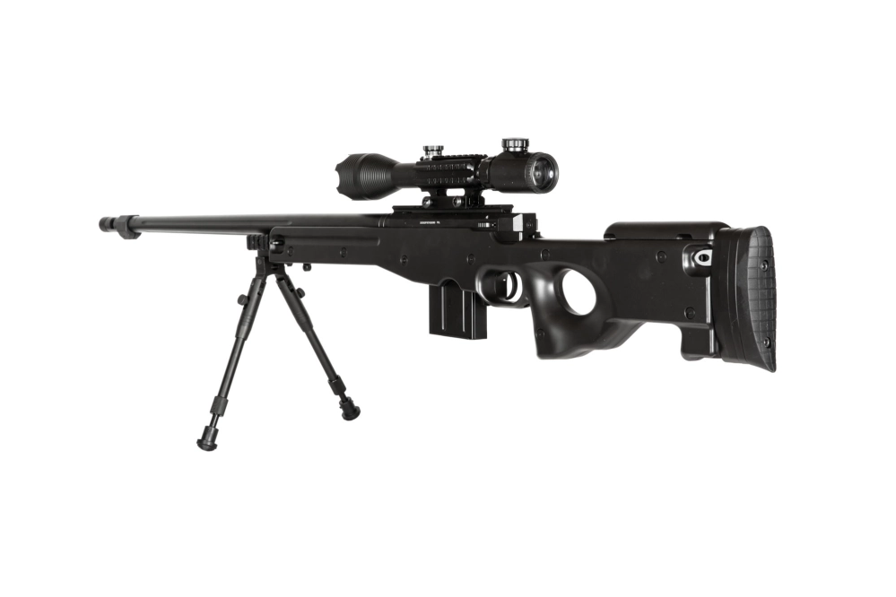 4402D  sniper rifle replica (with scope and bipod) - black