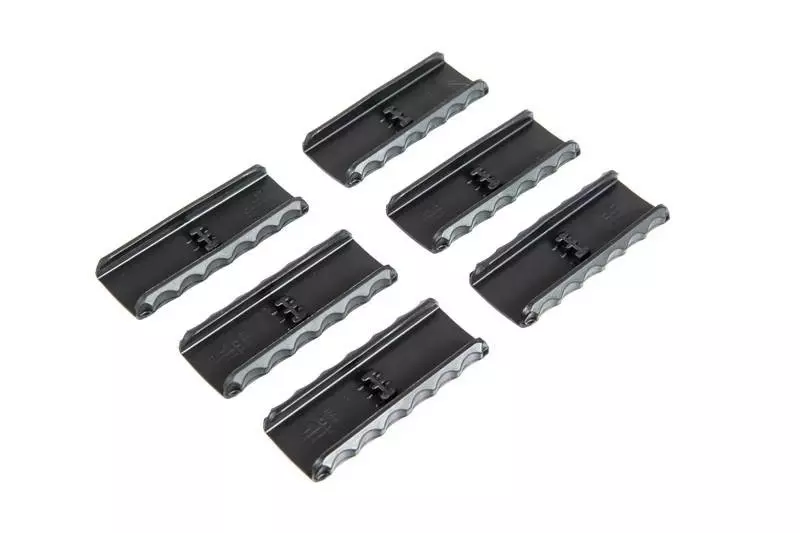 Jeu de 6 housses pour rails RIS - noir
