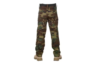 Kalhoty Combat Uniforma s chrániči kolen - woodland