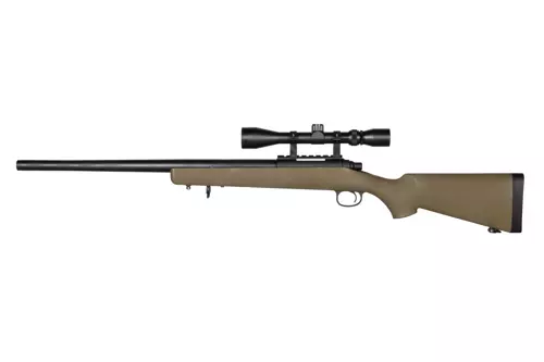 Airsoftová odstřelovací puška SW-10T (s optikou) - olivově zelená
