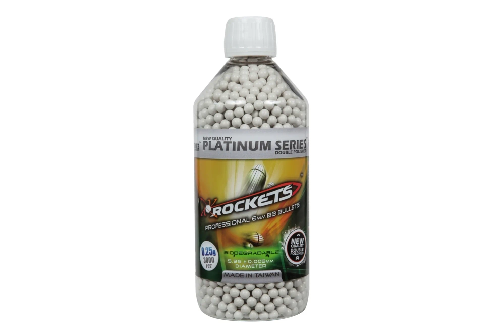 BBs biodegradable 0.25g Rockets Platinum 3000 pcs
