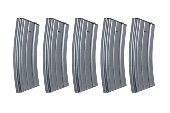Zestaw 5 sztuk metalowych magazynków low-cap 70 kulek Specna Arms Szary