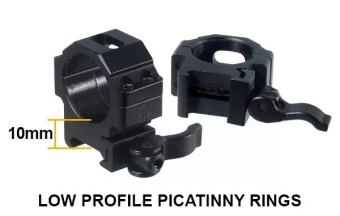 Telescopio CQB 1-4,5X28 de 30 mm, con 36 puntos Mil
