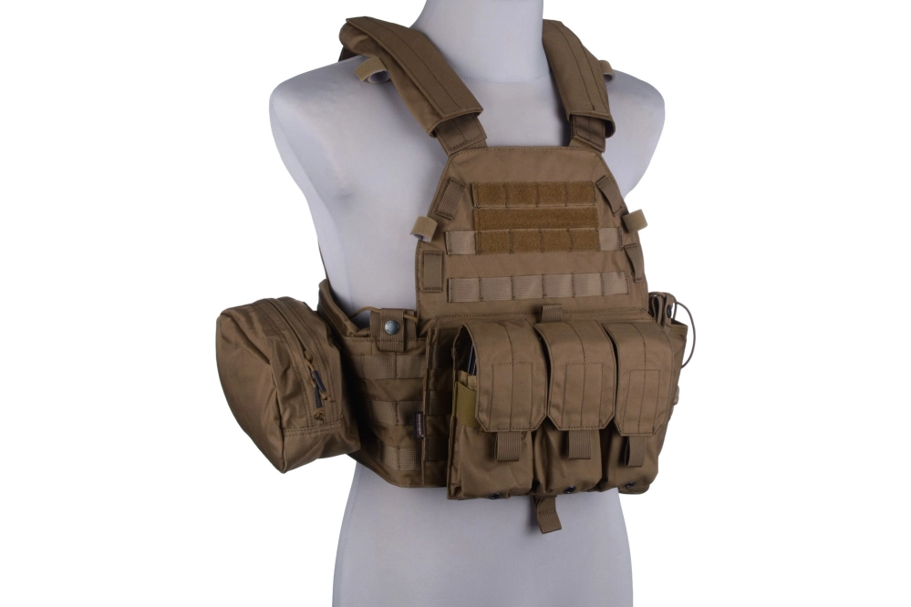 Chaleco táctico 94K tipo Plate carrier M4 - Coyote Brown