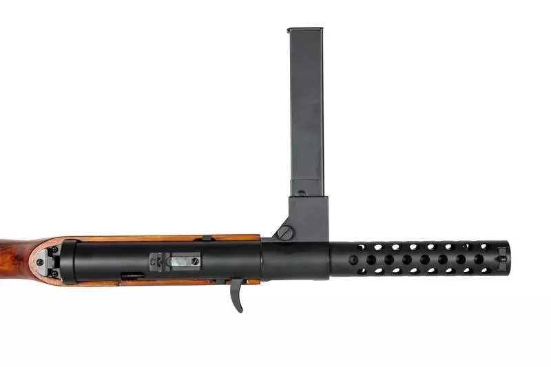 La ametralladora de airsoft MP18 - real wood
