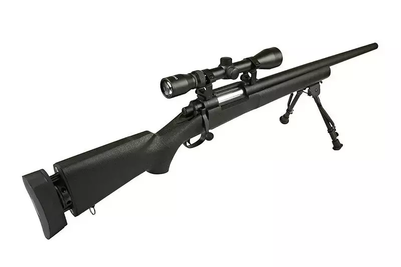 SW-04 sniper rifle replica (with scope and bipod) - black